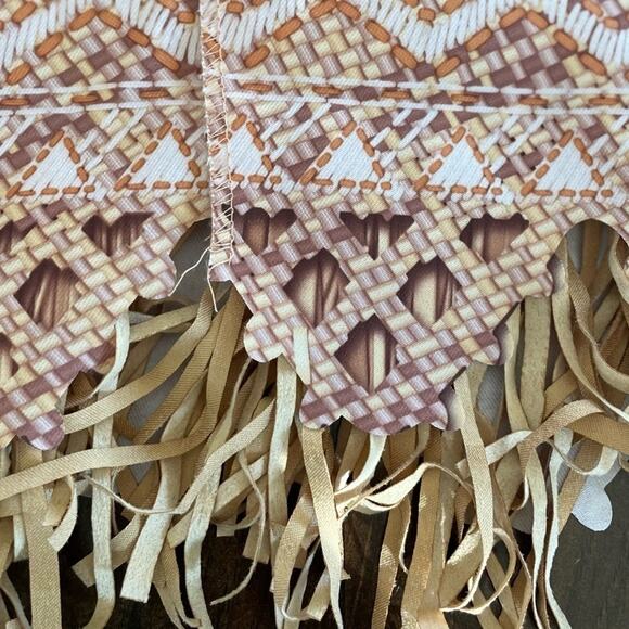 Disney Girl's‎ Moana Halloween Costume Boho Fringe Youth Neutral Skirt Size 4-6x - Picture 5 of 6